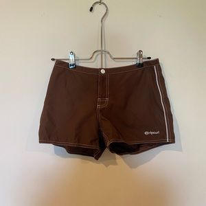 brown rip curl board shorts